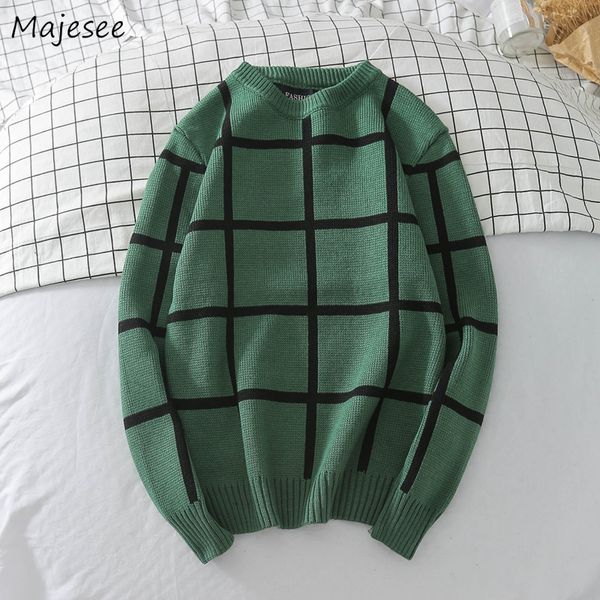 sweaters men winter thicker knitting plaid retro o-neck soft warm korean style all-match sweater mens plaid retro chic pullover, White;black
sweaters men winter thicker knitting plaid retro o-neck soft warm korean style all-match sweater mens plaid retro chic pullover, White;black