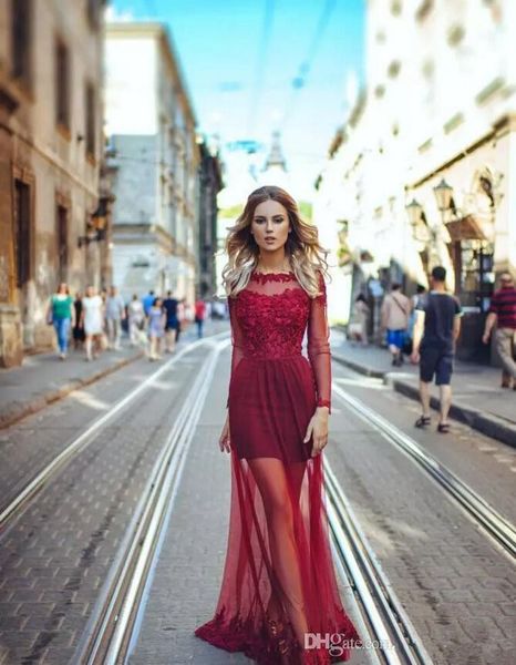 Fashion Mother and Daughter Dresses A-line Prom Dresses Bateau Neck Burgundy Long Sleeves Illusion Soft Tulle Sweep Train Evening Gowns 42
Fashion Mother and Daughter Dresses A-line Prom Dresses Bateau Neck Burgundy Long Sleeves Illusion Soft Tulle Sweep Train Evening Gowns 42