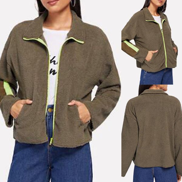 women's solid zipper long sleeve coat jacket parka outwear cardigan coat, Black;brown
women's solid zipper long sleeve coat jacket parka outwear cardigan coat, Black;brown