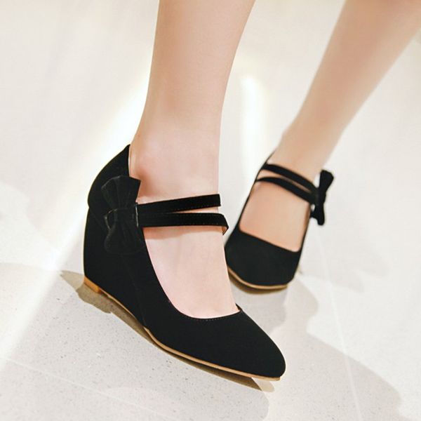butterfly-knot buckle strap single shoes for woman fashion solid wedges platform shoes woman large size work, Black
butterfly-knot buckle strap single shoes for woman fashion solid wedges platform shoes woman large size work, Black