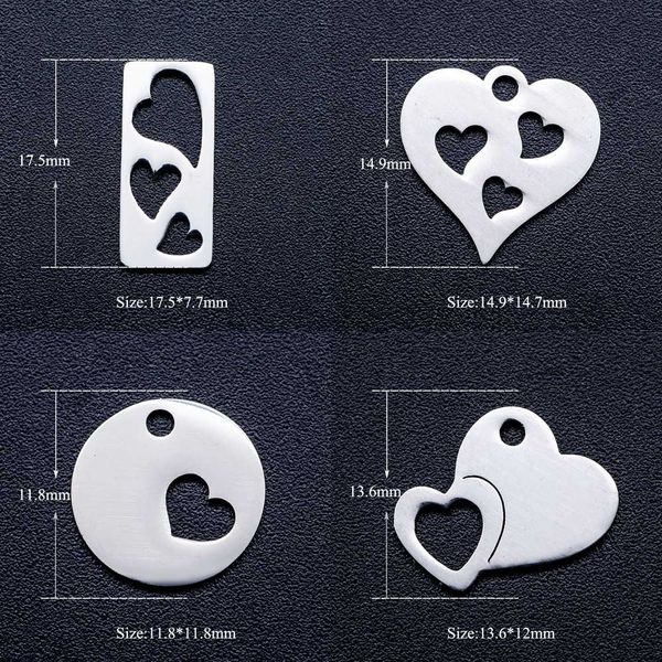 10pcs/lot disc 3 hollow hearts love jewelry charms wholesale 100% stainless steel finding charm supplies pendant accessories, Bronze;silver
10pcs/lot disc 3 hollow hearts love jewelry charms wholesale 100% stainless steel finding charm supplies pendant accessories, Bronze;silver