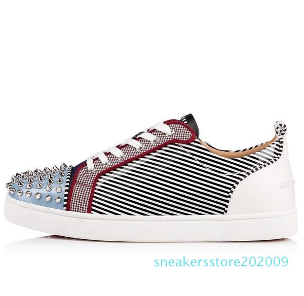 19s vetro metal junior spikes orlato patent leather round-toe red bottom sneakers low fashion lightweight breathable casual sports s09, Black
19s vetro metal junior spikes orlato patent leather round-toe red bottom sneakers low fashion lightweight breathable casual sports s09, Black