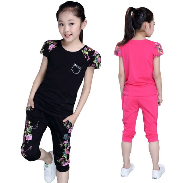 children clothing sets summer girls sports suit cotton print short sleeve t-shirt+pants 2pcs girls clothes 4 6 8 10 12 14 years y200623, White
children clothing sets summer girls sports suit cotton print short sleeve t-shirt+pants 2pcs girls clothes 4 6 8 10 12 14 years y200623, White