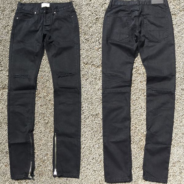 version 2019 fear of god fog zippers skinny slim fit mens distressed black cotton denim jeans, Blue
version 2019 fear of god fog zippers skinny slim fit mens distressed black cotton denim jeans, Blue