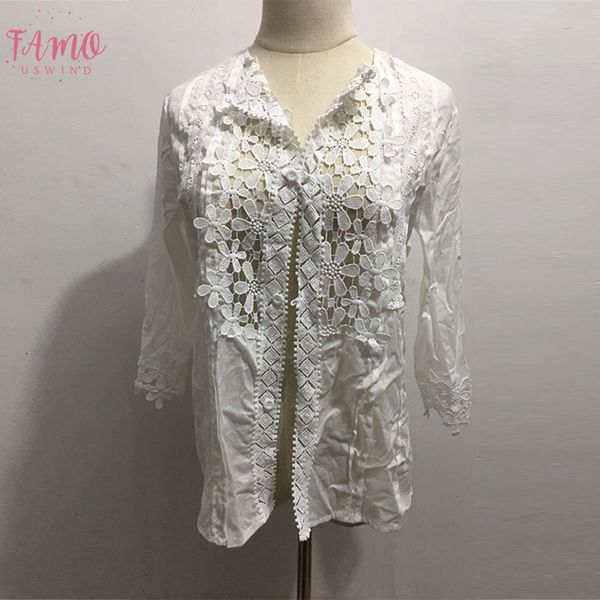women cap sleeve summer blouses 2019 vintage seven sleeve v neck lace ol office shirt blouse beach party blusas s 5xl, White
women cap sleeve summer blouses 2019 vintage seven sleeve v neck lace ol office shirt blouse beach party blusas s 5xl, White