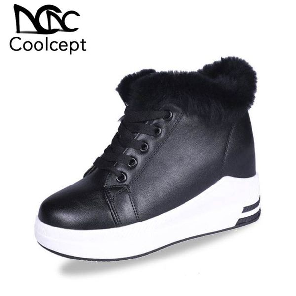 coolcept ankle boots women winter warm sneakers wedge shoes lace up wool shoes women white casual ladies footwear size 35-40, Black
coolcept ankle boots women winter warm sneakers wedge shoes lace up wool shoes women white casual ladies footwear size 35-40, Black