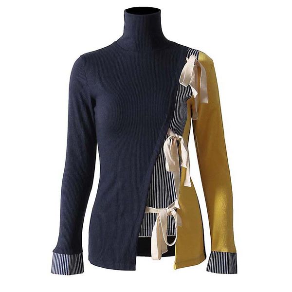 omikron 2019 female half turtleneck sweater female long sleeve patchwork color irregular hollow out bottoming pullovers sweaters, White;black
omikron 2019 female half turtleneck sweater female long sleeve patchwork color irregular hollow out bottoming pullovers sweaters, White;black