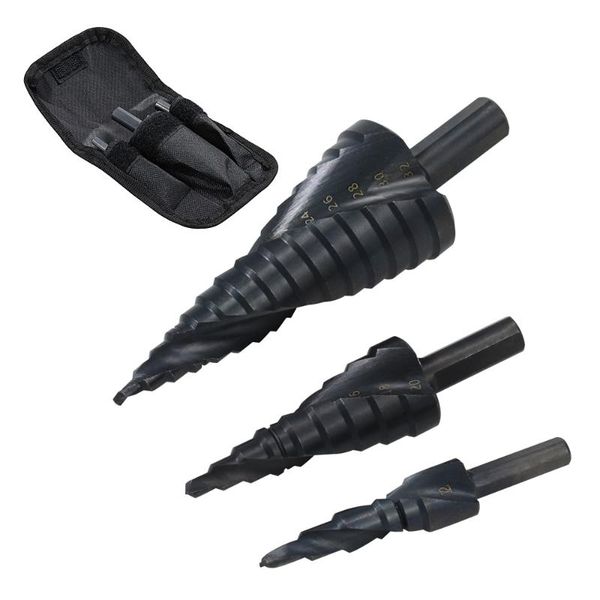 m35 cobalt step drill in bag 4-12/4-20/4-32mm 3pcs high speed steel drill bits spiral groove triangle shank for stainless steel
m35 cobalt step drill in bag 4-12/4-20/4-32mm 3pcs high speed steel drill bits spiral groove triangle shank for stainless steel