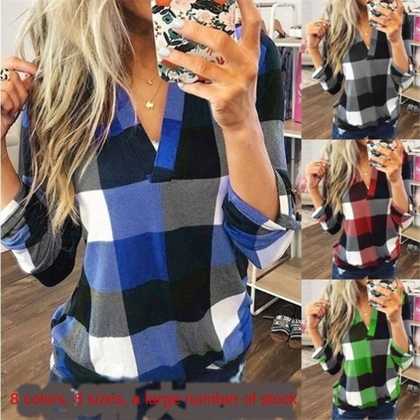 women's autumn plaid printed v-neck long sleeve t- women's autumn plaid printed v-neck long sleeve t-shirt shirt, White
women's autumn plaid printed v-neck long sleeve t- women's autumn plaid printed v-neck long sleeve t-shirt shirt, White