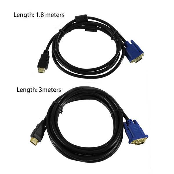 1.8/3 meters hdmi to vga cable 15pin adapter male to male video 1024 x 768p high definition super fast transfer rate
1.8/3 meters hdmi to vga cable 15pin adapter male to male video 1024 x 768p high definition super fast transfer rate