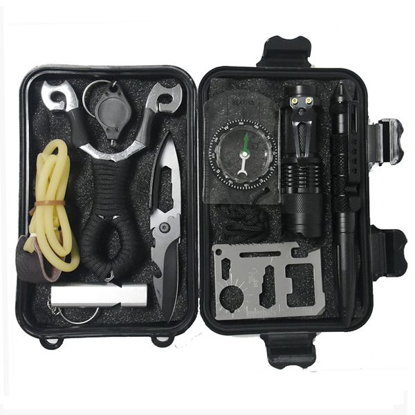 10 in 1 survival kit set outdoor camping travel multifunction first aid sos edc emergency supplies tactical+slingshot
10 in 1 survival kit set outdoor camping travel multifunction first aid sos edc emergency supplies tactical+slingshot