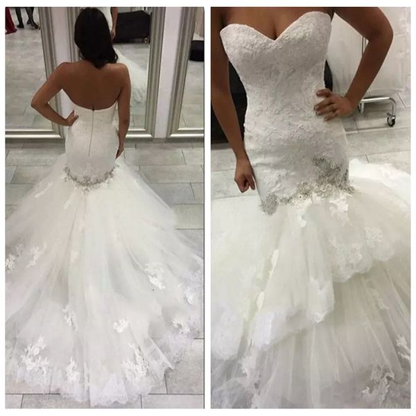 2019 sweetheart lace appliques slim mermaid wedding dresses formal women bridal gowns customized vestidos de marriage cheap, White
2019 sweetheart lace appliques slim mermaid wedding dresses formal women bridal gowns customized vestidos de marriage cheap, White