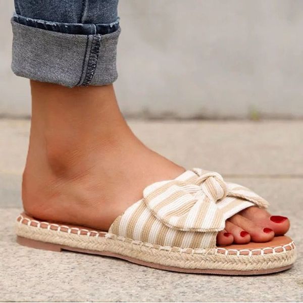 summer outside women slippers striped butterfly knot flat heel beach slides fashion casual female ladies shoes zapatos de mujer, Black
summer outside women slippers striped butterfly knot flat heel beach slides fashion casual female ladies shoes zapatos de mujer, Black