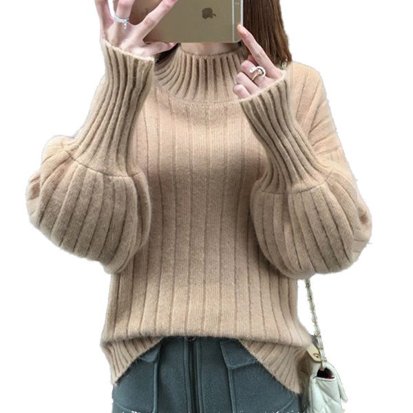 new arrival in 2019 women winter sweater 9-color lantern sleeve children high-collar cashmere jersey women, Black
new arrival in 2019 women winter sweater 9-color lantern sleeve children high-collar cashmere jersey women, Black