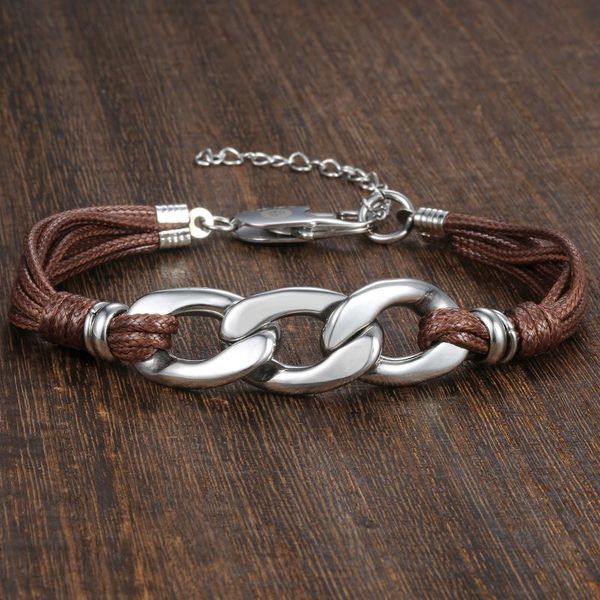 cable curb link leather bracelet for womens mens stainless steel black brown color adjustable lobster clasp usa stock dlb30
cable curb link leather bracelet for womens mens stainless steel black brown color adjustable lobster clasp usa stock dlb30