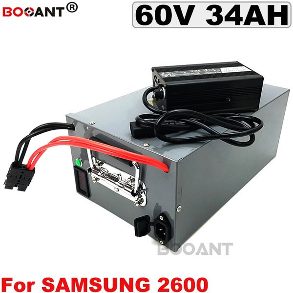 60v 34ah electric bike lithium battery for samsung 18650 cell 60v 3000w e-bike battery with a metal box +5a charger + 70a bms
60v 34ah electric bike lithium battery for samsung 18650 cell 60v 3000w e-bike battery with a metal box +5a charger + 70a bms