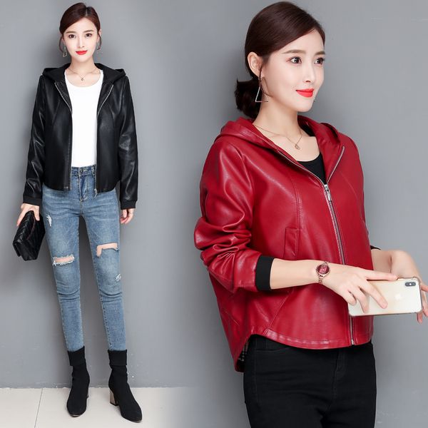 large size m l xxl 3xl 4xl women's leather jacket 2019 autumn leather jacket women coat female jackets outerwear new, Black
large size m l xxl 3xl 4xl women's leather jacket 2019 autumn leather jacket women coat female jackets outerwear new, Black