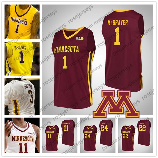 ncaa minnesota golden gophers #1 dupree mcbrayer 11 isaiah washington 22 gabe kalscheur 24 eric curry 2019 basketball red yelow white jersey, Black
ncaa minnesota golden gophers #1 dupree mcbrayer 11 isaiah washington 22 gabe kalscheur 24 eric curry 2019 basketball red yelow white jersey, Black