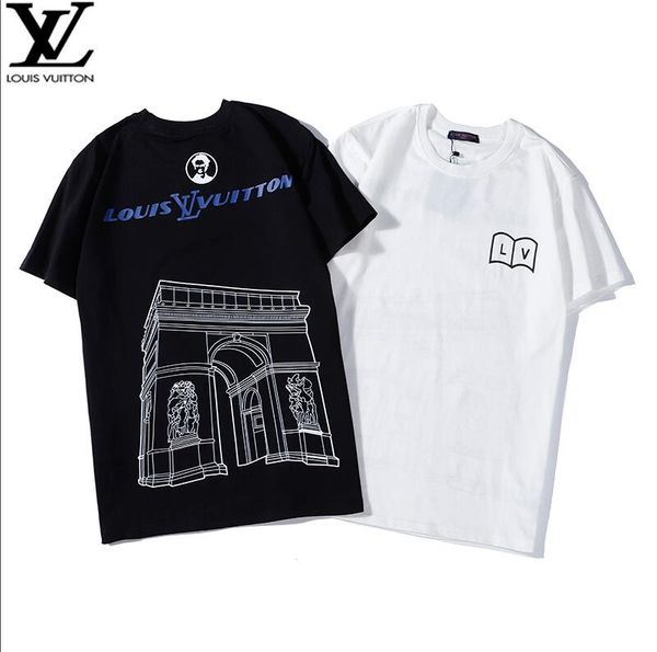 2019 new men's designers shirt summer women's men's men's short sleeve shirt brand clothing letter print round neck-07, White
2019 new men's designers shirt summer women's men's men's short sleeve shirt brand clothing letter print round neck-07, White