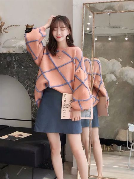 striped knitted pullover long-sleeved round neck korean clothes 2019 autumn and winter loose lazy wind women sweater keep warm, White;black
striped knitted pullover long-sleeved round neck korean clothes 2019 autumn and winter loose lazy wind women sweater keep warm, White;black