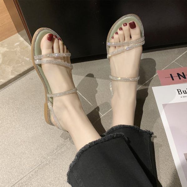 flat bottom fashion sandals women two wear 2020 summer new fairy style fashion wild rhinestone belt drill roman shoes, Black
flat bottom fashion sandals women two wear 2020 summer new fairy style fashion wild rhinestone belt drill roman shoes, Black