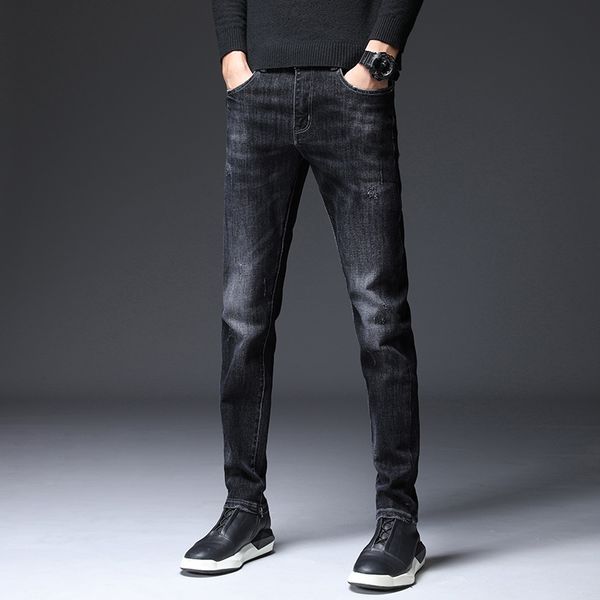 jeans men's new winter leisure elastic black men's pants repair pants2019, Blue
jeans men's new winter leisure elastic black men's pants repair pants2019, Blue