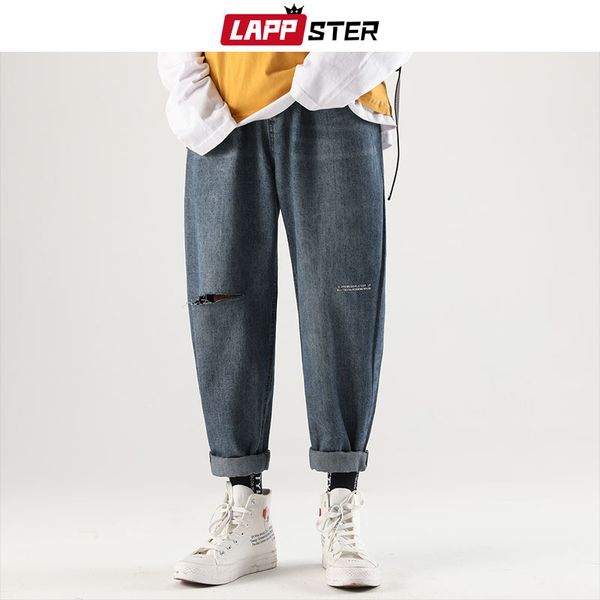 lappster men streetwear ripped jeans pants 2019 man hiphop blue denim pants male korean fashion designer jeans regular fit
lappster men streetwear ripped jeans pants 2019 man hiphop blue denim pants male korean fashion designer jeans regular fit
