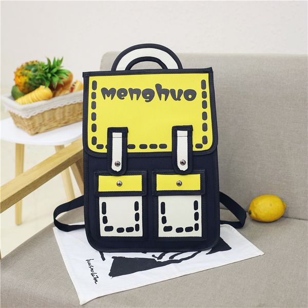 2019 new 3d jump style 2d drawing cartoon paper bag comic backpack messenger tote fashion cute student bags bolos
2019 new 3d jump style 2d drawing cartoon paper bag comic backpack messenger tote fashion cute student bags bolos