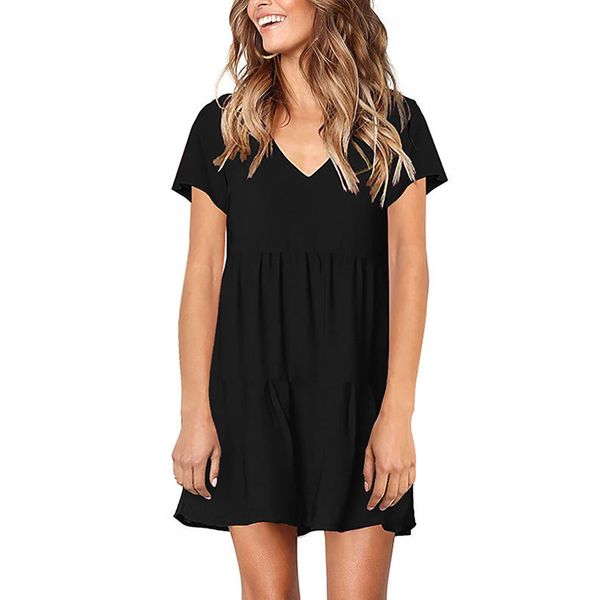 2019 весна лето женщины повседневная платье v шеи платье с коротким рукавом свободные вечер коктейль пляж платье, Black;gray
2019 весна лето женщины повседневная платье v шеи платье с коротким рукавом свободные вечер коктейль пляж платье, Black;gray