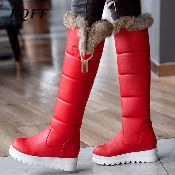 warm snow high boots women big size shoes women winter new white pink red knee-high boots pu leather fur platform sewing boot, Black
warm snow high boots women big size shoes women winter new white pink red knee-high boots pu leather fur platform sewing boot, Black