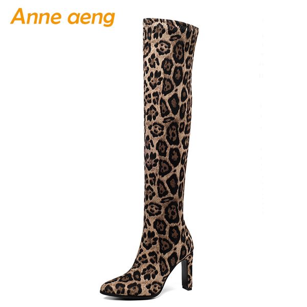 2019 winter kid suede women over-the-knee boots high square heel pointed toe slip-on leopard ladies women shoes warm boots, Black
2019 winter kid suede women over-the-knee boots high square heel pointed toe slip-on leopard ladies women shoes warm boots, Black