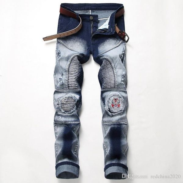 fashion designer ripped vintage patchwork mens designer slim fit washed destroyed biker cowboy famous trousers 8929, Blue
fashion designer ripped vintage patchwork mens designer slim fit washed destroyed biker cowboy famous trousers 8929, Blue