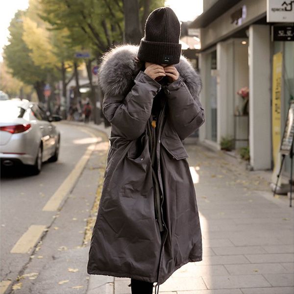 2018 winter new style korean-style large raccoon fur collar cotton-padded clothes women's mid-length thick waist hugging hooded, Blue;black
2018 winter new style korean-style large raccoon fur collar cotton-padded clothes women's mid-length thick waist hugging hooded, Blue;black