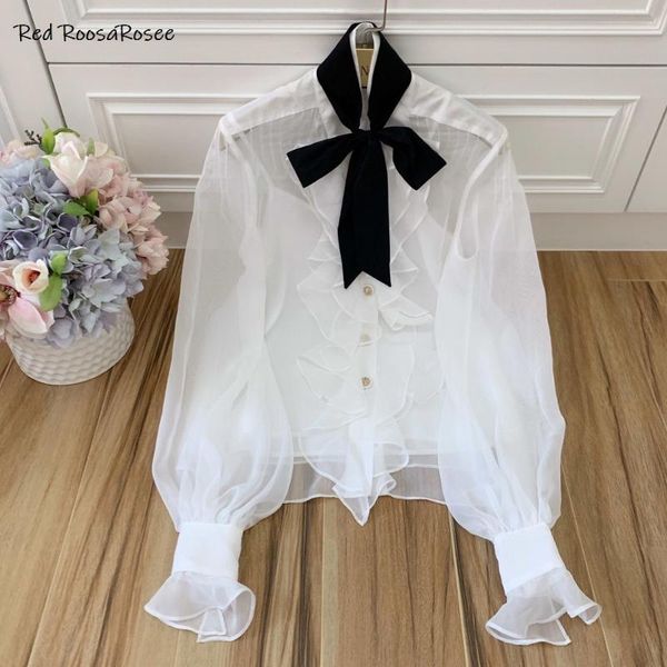 red roosarosee runway summer designer holiday 2020 women stand collar ruffles long lantern sleeve white shirt female blouse
red roosarosee runway summer designer holiday 2020 women stand collar ruffles long lantern sleeve white shirt female blouse