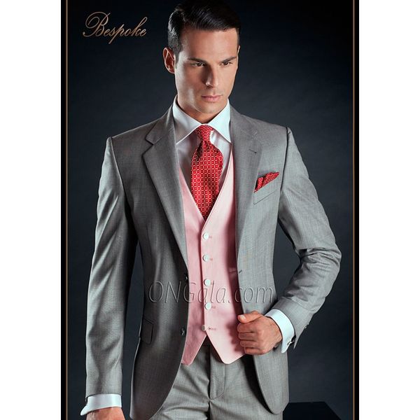 men's suits & blazers custom made groomsmen notch lapel groom tuxedos light grey men wedding man blazer ( jacket+pants+tie+vest ) a091, White;black
men's suits & blazers custom made groomsmen notch lapel groom tuxedos light grey men wedding man blazer ( jacket+pants+tie+vest ) a091, White;black