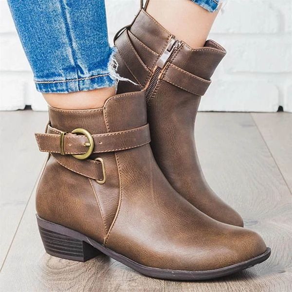 oeak ankle boots women low heels buckle shoes 2019 fashion short boot ladies casual flats boots footwear drop shipping plus size, Black
oeak ankle boots women low heels buckle shoes 2019 fashion short boot ladies casual flats boots footwear drop shipping plus size, Black