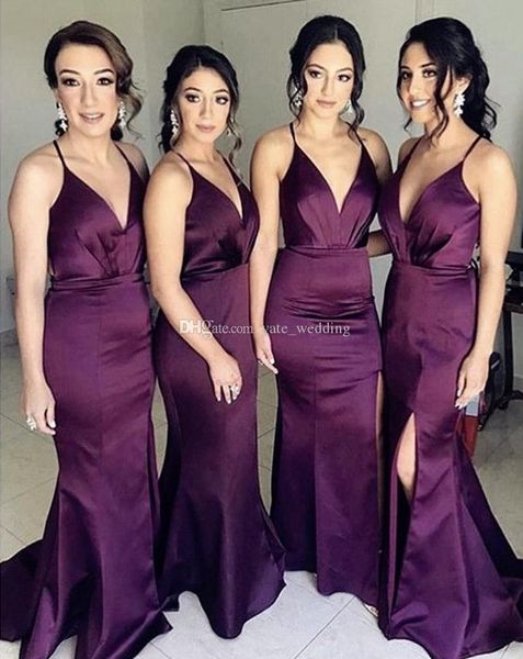 beach bohemain simple satin burgundy mermaid bridesmaid dresses deep v neck high side split boho wedding party dresses, White;pink
beach bohemain simple satin burgundy mermaid bridesmaid dresses deep v neck high side split boho wedding party dresses, White;pink