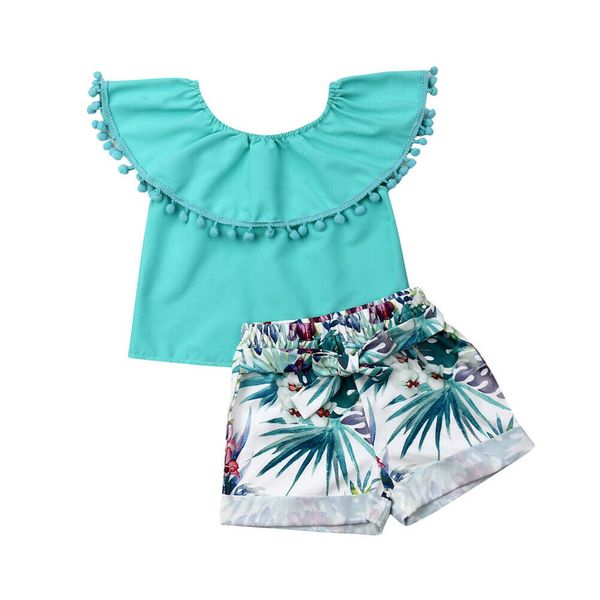2pcs infant baby kids girls clothes set summer outfits tassel ruffles ruffles solid + flowers print shorts set, White
2pcs infant baby kids girls clothes set summer outfits tassel ruffles ruffles solid + flowers print shorts set, White