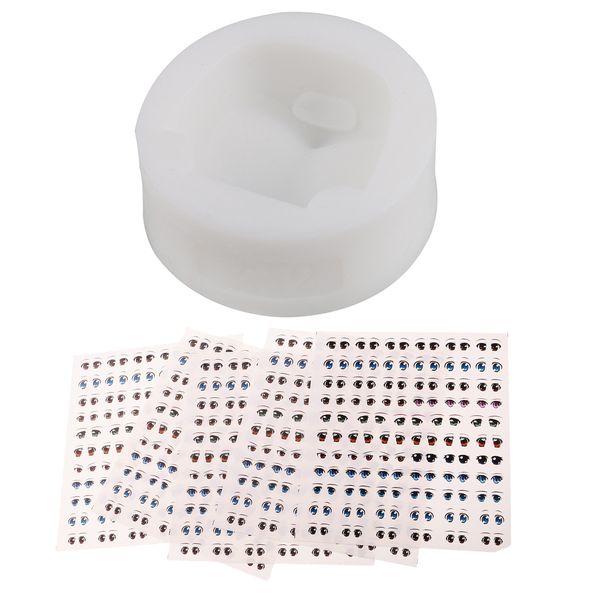 1pcs silicone doll face mould (#2) push press mold & 5 cute colorful eye stickers for clay craft tool
1pcs silicone doll face mould (#2) push press mold & 5 cute colorful eye stickers for clay craft tool