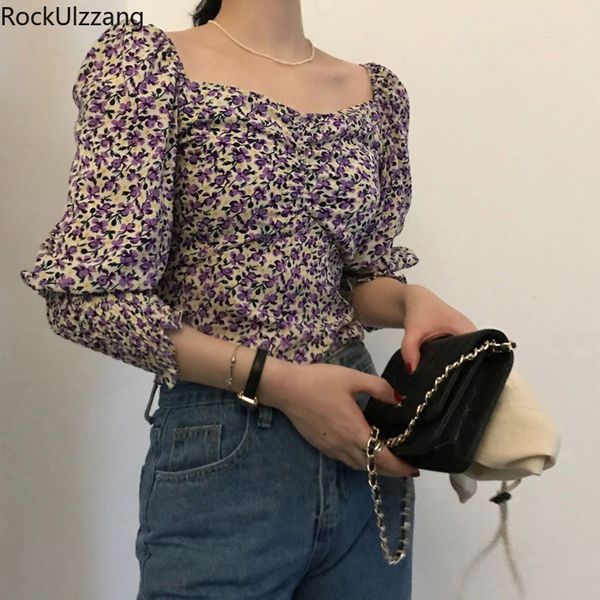 vintage women ladies korean luxury slim long sleeve square floral spring crop blouse shirt cropped fashion blusas cute, White
vintage women ladies korean luxury slim long sleeve square floral spring crop blouse shirt cropped fashion blusas cute, White