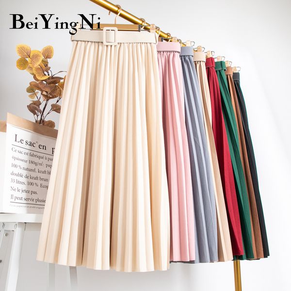 beiyingni 20colors summer solid vintage woman's skirt pleated belted harajuku casual slim long promotions skirt lady preppy saia, Black
beiyingni 20colors summer solid vintage woman's skirt pleated belted harajuku casual slim long promotions skirt lady preppy saia, Black