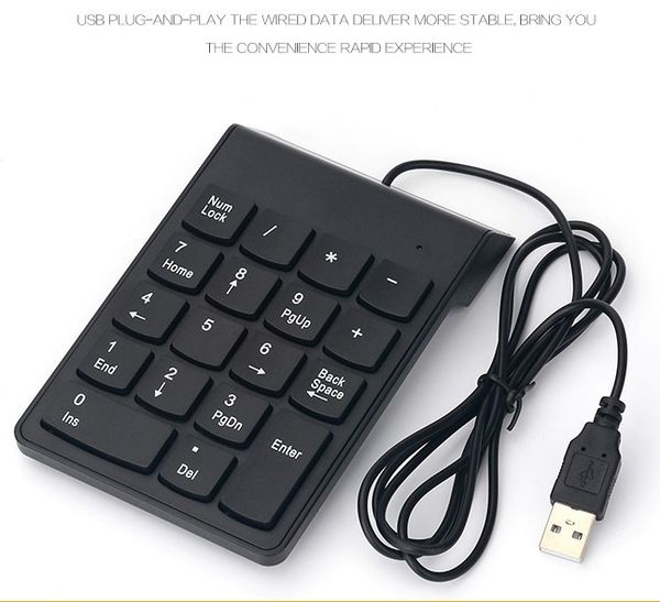 mini usb keyboard for lappc 19 keys black usb wired numeric keyboard keypad adapter mini numeric keyboards