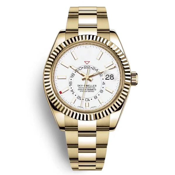 new quality watch automatic mechanical calendar 42mm watch stainless steel strap sky-dweller gmt men's luminous business watch, Slivery;brown
new quality watch automatic mechanical calendar 42mm watch stainless steel strap sky-dweller gmt men's luminous business watch, Slivery;brown