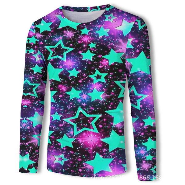 mens designer digital trend five-pointed star printing 3d long sleeveuqem, White;black
mens designer digital trend five-pointed star printing 3d long sleeveuqem, White;black