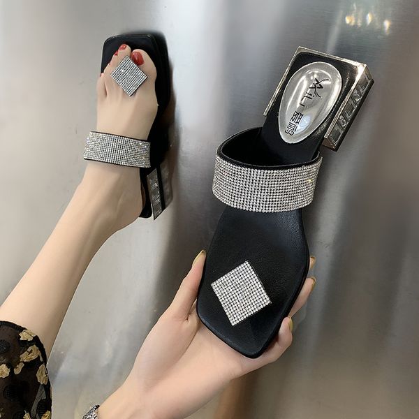 square heel slippers women summer shoes low pantofle slides jelly flip flops block 2020 glitter soft fashion pu, Black
square heel slippers women summer shoes low pantofle slides jelly flip flops block 2020 glitter soft fashion pu, Black