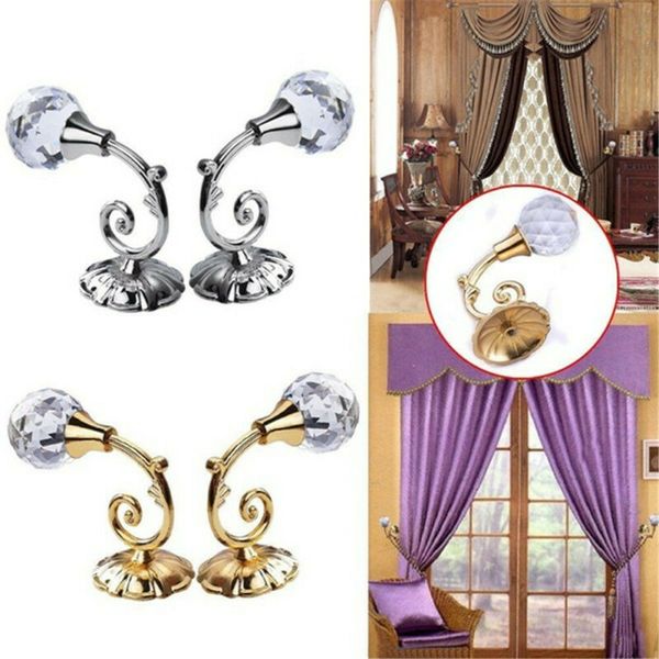 2x metal crystal ball curtain tie backs door wall tassel hooks holder hanger multi-purpose hooks
2x metal crystal ball curtain tie backs door wall tassel hooks holder hanger multi-purpose hooks