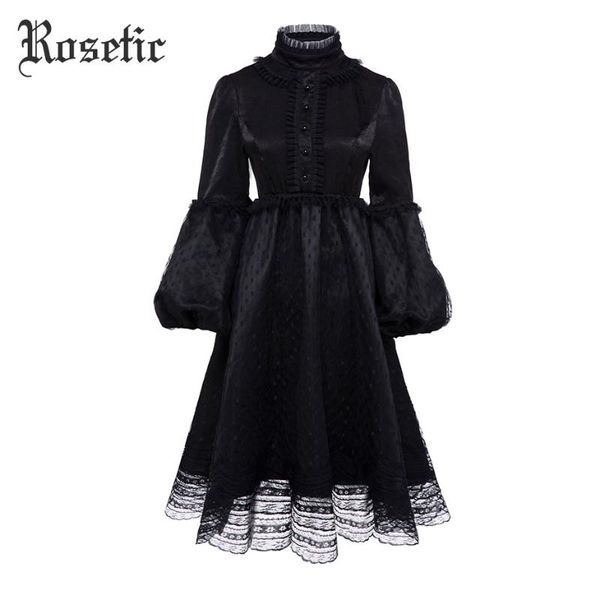 rosetic gothic vintage dress women autumn black mesh lace a-line fashion lolita lantern sleeve princess preppy retro goth dress, White;black
rosetic gothic vintage dress women autumn black mesh lace a-line fashion lolita lantern sleeve princess preppy retro goth dress, White;black