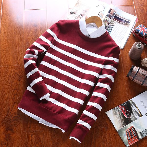 autumn winter men's round neck cotton sweater slim fashion trending sweater, White;black
autumn winter men's round neck cotton sweater slim fashion trending sweater, White;black