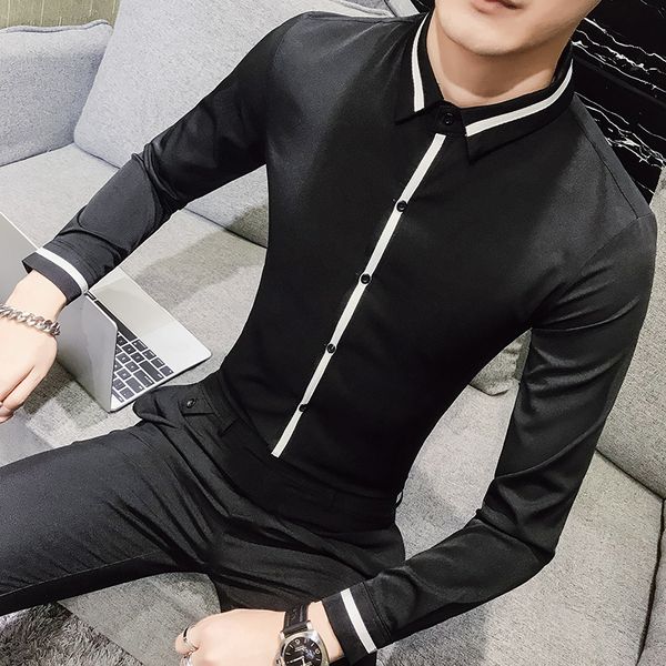 camisa social masculina spring men dress shirt groom wedding tuxedo shirt men slim fit long sleeve social shirts, White;black
camisa social masculina spring men dress shirt groom wedding tuxedo shirt men slim fit long sleeve social shirts, White;black