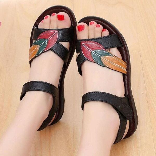 women sandal flat sandalias mujer 2020 leather wedges shoes summer shoes hook&loop ladies beach slippers soft sandalen dames, Black
women sandal flat sandalias mujer 2020 leather wedges shoes summer shoes hook&loop ladies beach slippers soft sandalen dames, Black